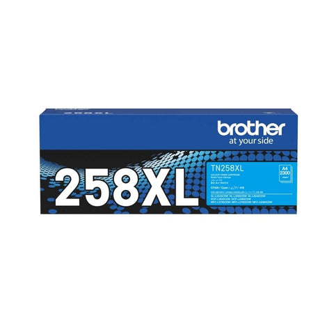 Brother TN-258XL Cyan Toner Cartridge - 2,300 page yield