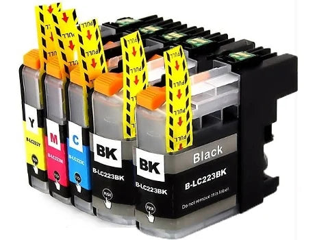 Brother Compatible LC233 Pack of 5 (2 Black, 1 of each Cyan, Magenta, Yellow)