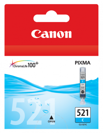 Canon CLI-521C Cyan Ink Tank - 448 pages - Out Of Ink