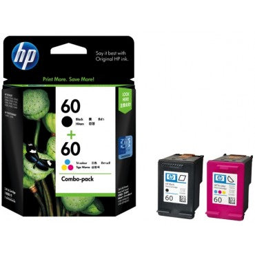 HP No.60 Black and Colour ink Cartridge - Black, 200 pages Colour, 165 pages - Out Of Ink