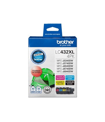 Brother LC432XL Pk 4 Ink Cart