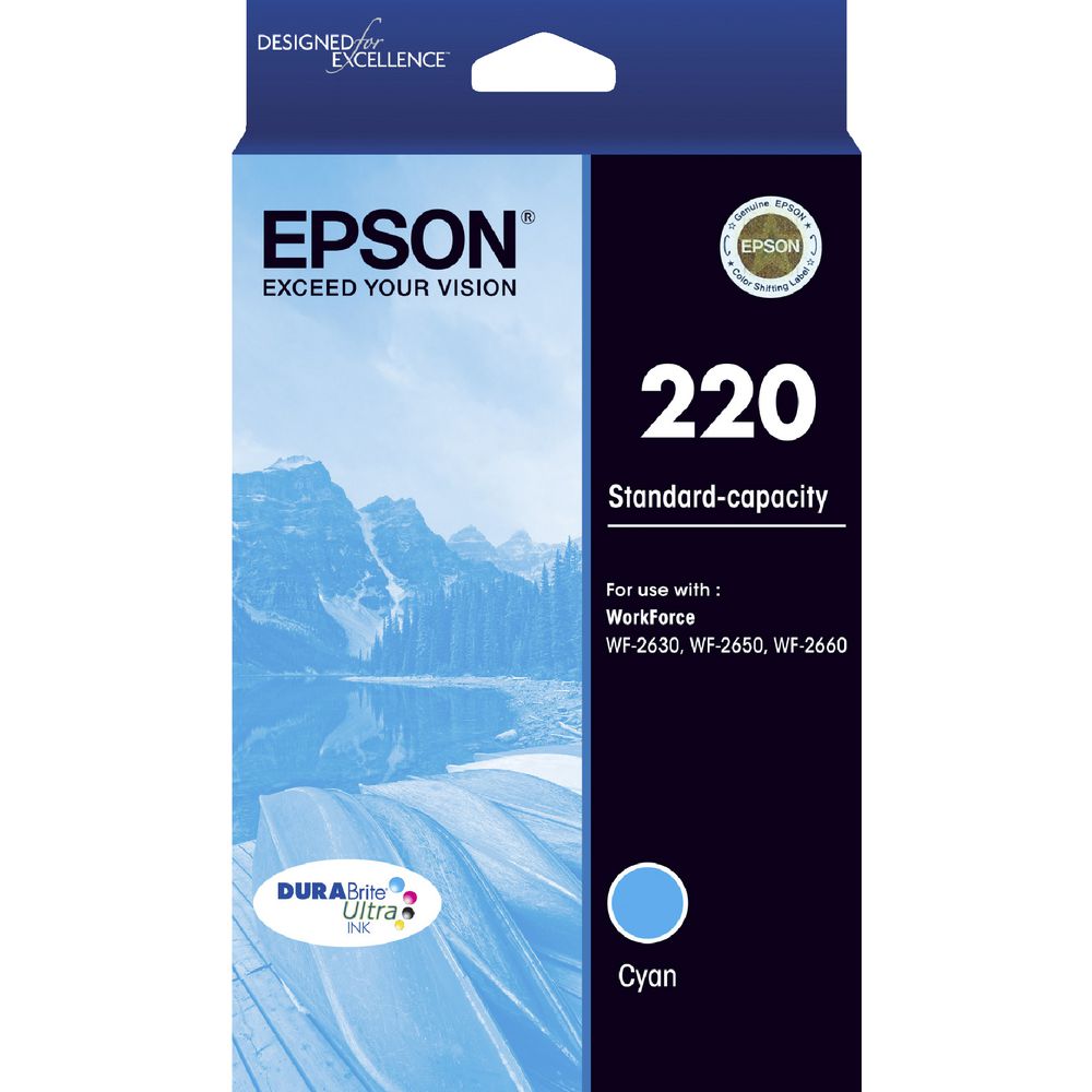 Epson 220 Cyan Ink Cartridge - Out Of Ink