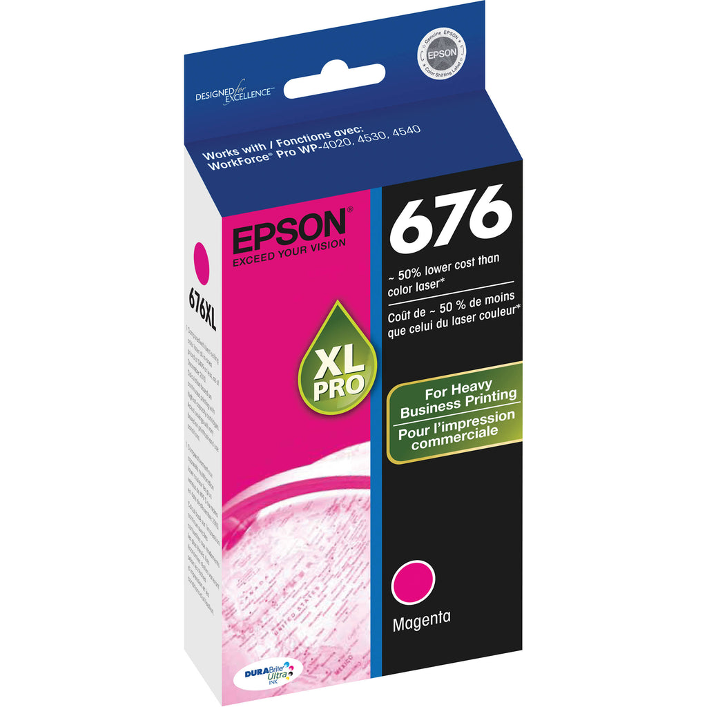 Epson 676XL Magenta Ink Cartridge - 1,200 pages - Out Of Ink