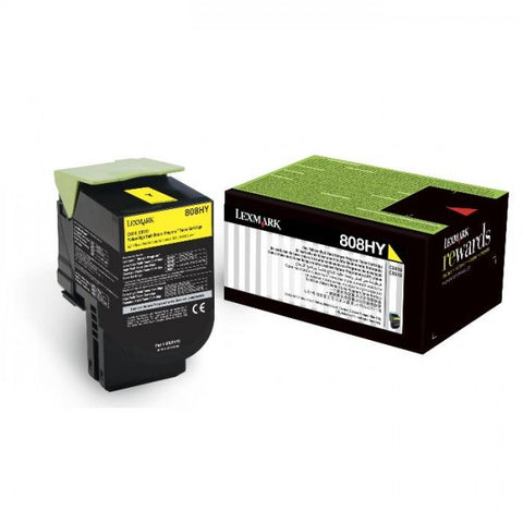 Lexmark 808HY HY Yellow Toner - Out Of Ink