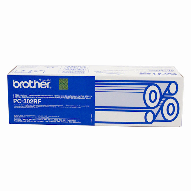Brother PC-302 Print refill rolls x 2 - 235 pages - Out Of Ink