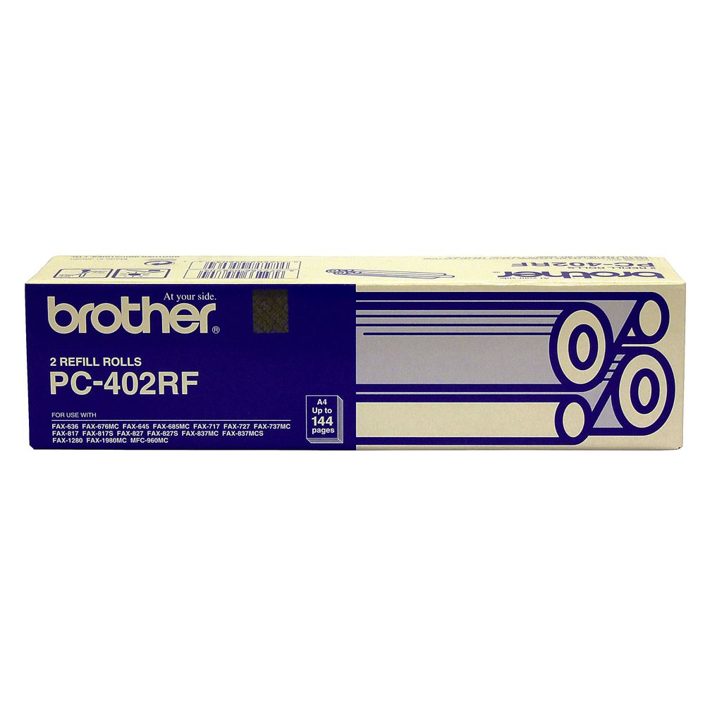 Brother PC-402 Print refill rolls x 2 - 144 pages - Out Of Ink
