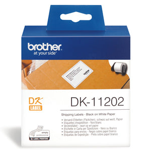 Brother DK11202 White Label - 62mm x 100mm - 300 per roll - Out Of Ink