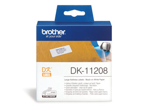 Brother DK11208 White Label - 38mm x 90mm - 400 per roll - Out Of Ink