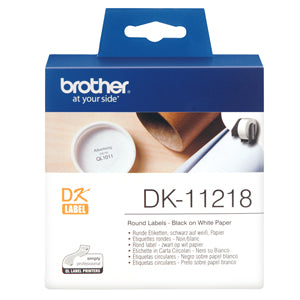 Brother DK11218 Round Label - 24mm x 24mm - Out Of Ink