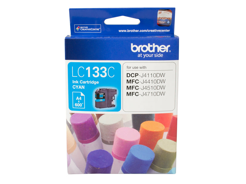 Brother LC133 Cyan Ink Cartridge - up to 600 pages - Out Of Ink