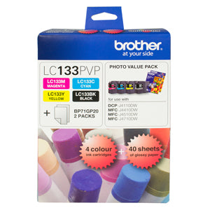 Brother LC133 Photo Value Pack - up to 600 pages per colour - Out Of Ink