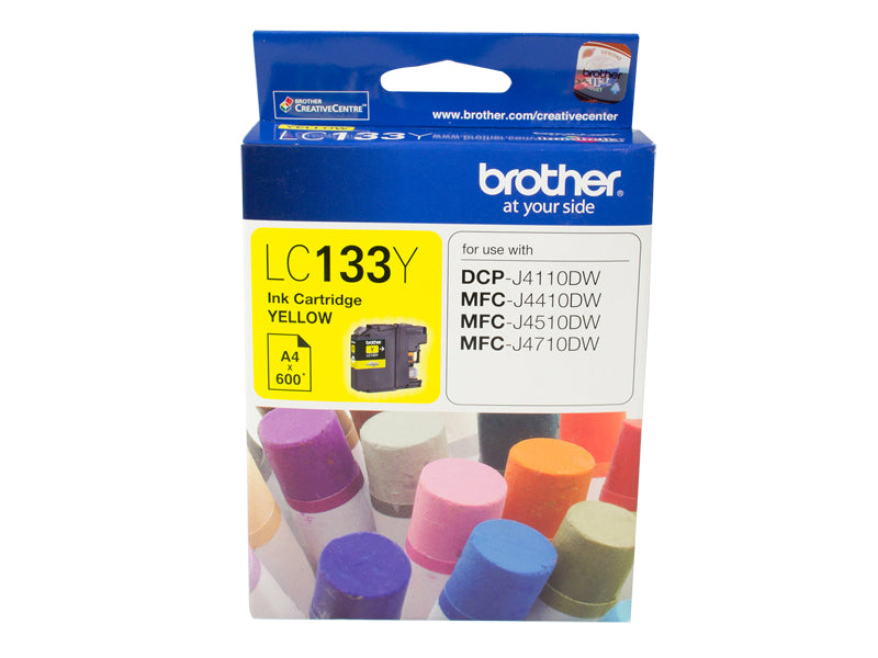 Brother LC133 Yellow Ink Cartridge - up to 600 pages - Out Of Ink
