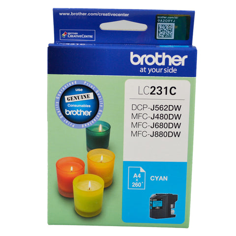 Brother LC231 Cyan Ink Cart - Out Of Ink
