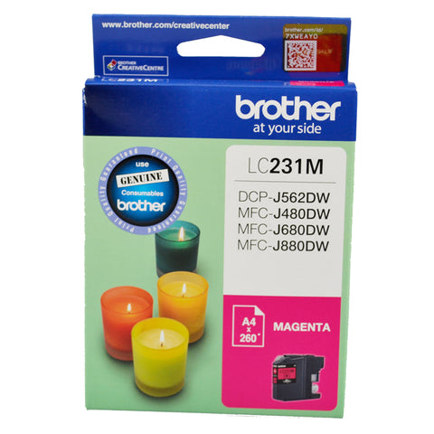 Brother LC231 Magenta Ink Cart - Out Of Ink
