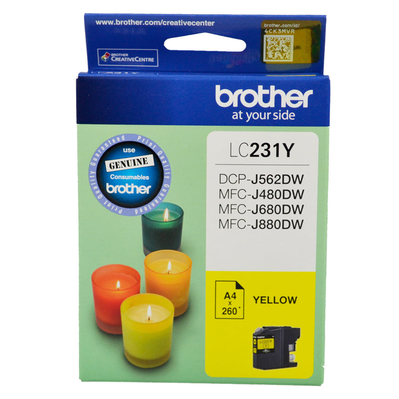 Brother LC231 Yellow Ink Cart - Out Of Ink