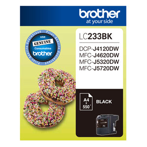 Brother LC233 Black Ink Cart - Out Of Ink