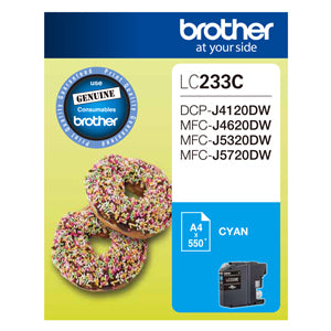 Brother LC233 Cyan Ink Cart - Out Of Ink