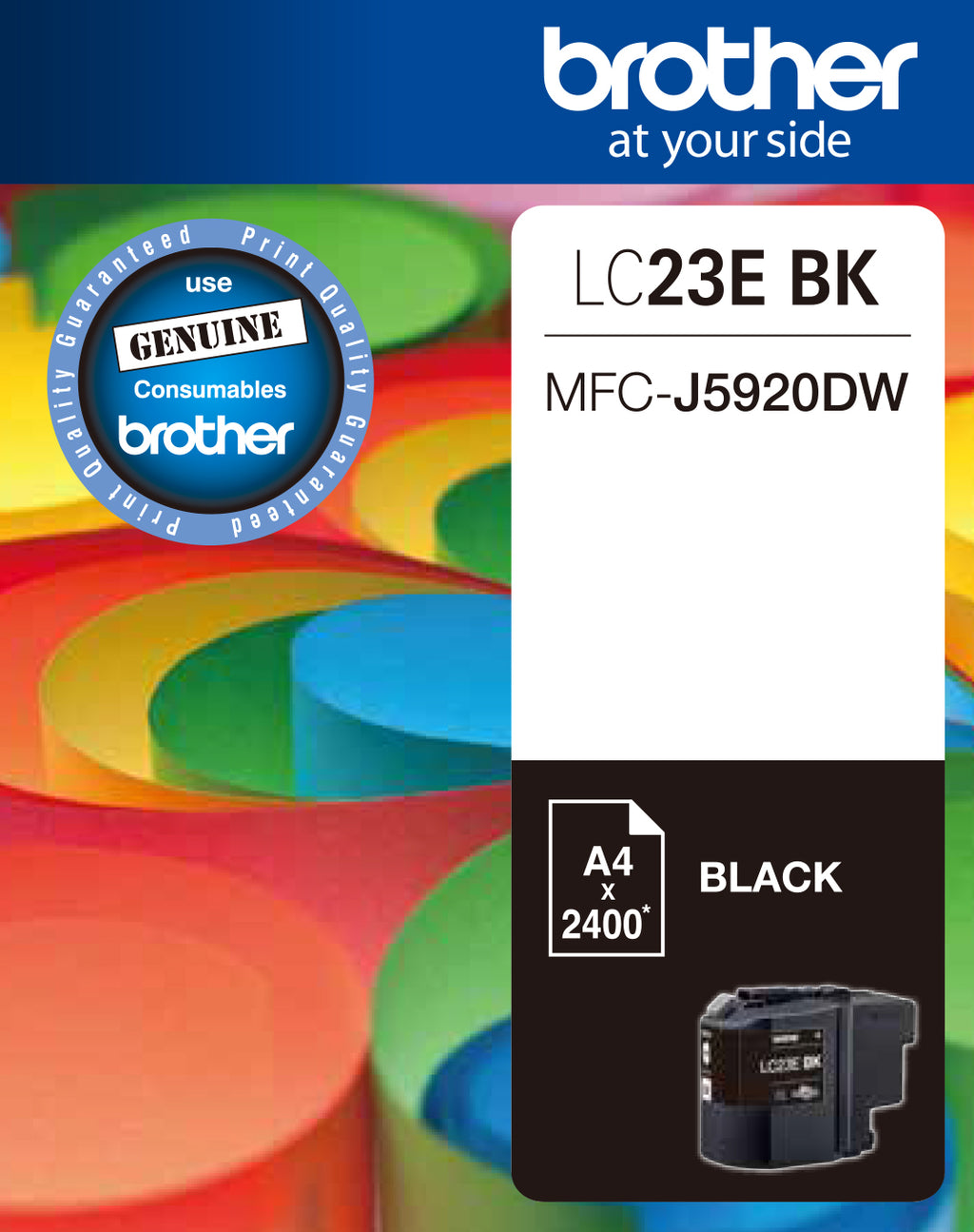 Brother LC23E Black Ink Cart - Out Of Ink