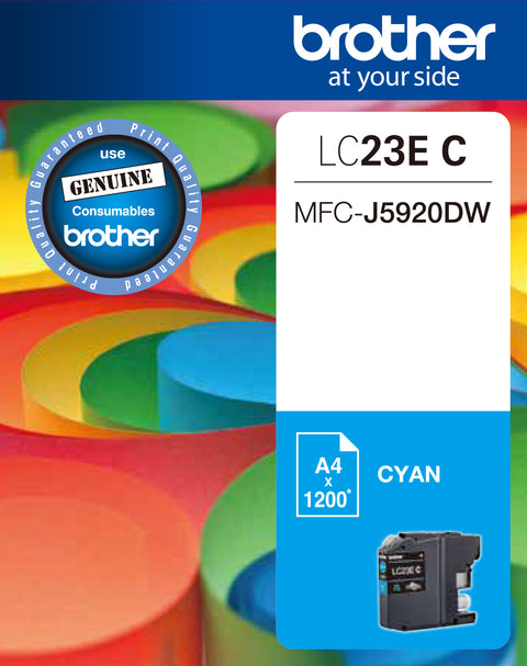 Brother LC23E Cyan Ink Cart - Out Of Ink