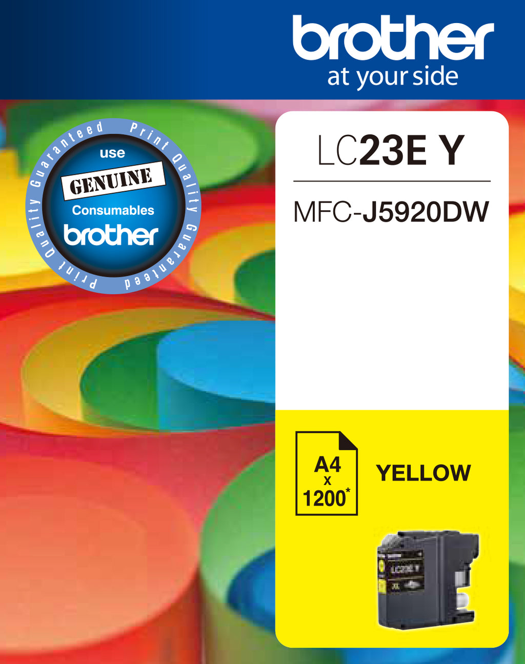 Brother LC23E Yellow Ink Cart - Out Of Ink