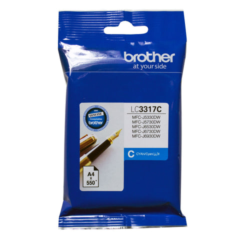 Brother LC3317 Cyan Ink Cart - Out Of Ink