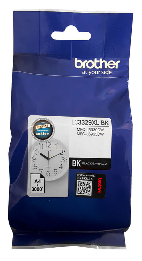 Brother LC3329XLBK Black Ink - Out Of Ink