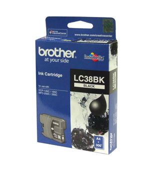 Brother LC-38BK Black Ink Cartridge - 300 pages - Out Of Ink