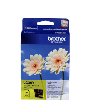 Brother LC-39Y Yellow Ink Cartridge - 260 pages - Out Of Ink