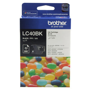 Brother LC-40BK Black Ink Cartridge - 300 pages - Out Of Ink
