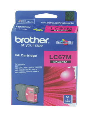 Brother LC-67M Magenta Ink Cartridge - 325 pages - Out Of Ink