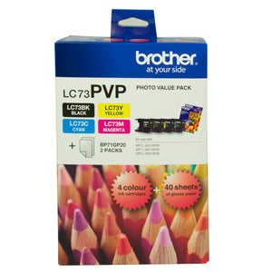 Brother LC-73CL3PK Photo Value Pack - Up to 600 pages - Out Of Ink