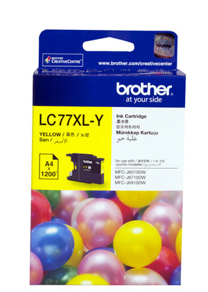 Brother LC77XL Yellow Ink Cartridge - 1,200 pages - Out Of Ink