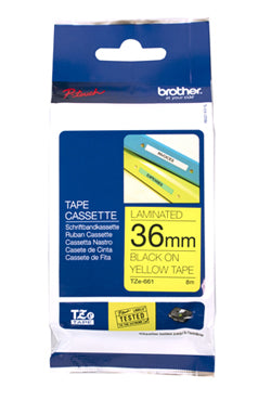 Brother TZ661 Blk/Yellow 36mm - Out Of Ink