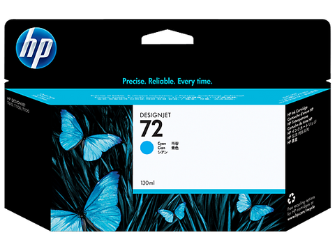 HP No.72 Cyan Ink Cartridge - Out Of Ink