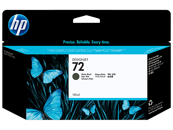 HP No.72 Matte Black Cartridge - Out Of Ink