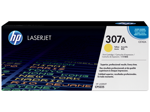 HP CE742A Yellow Toner Cartridge - 7,300 pages - Out Of Ink