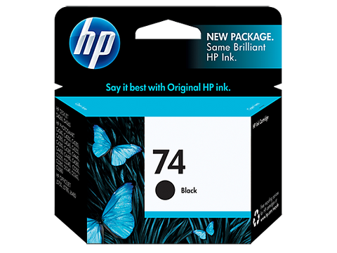 HP No.74 Black Ink Cartridge - 220 pages - Out Of Ink