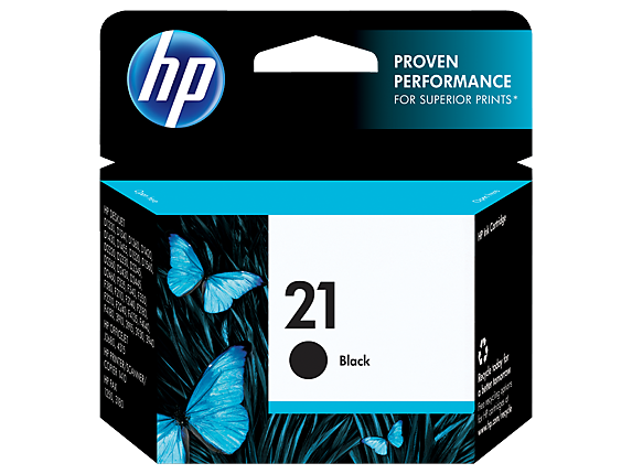 HP No.21 Black Ink Cartridge - 185 pages - Out Of Ink