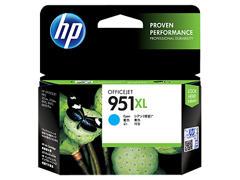 HP No.951XL Cyan Ink Cartridge - Out Of Ink