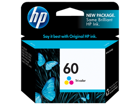 HP No.60 Colour ink Cartridge - 165 pages - Out Of Ink