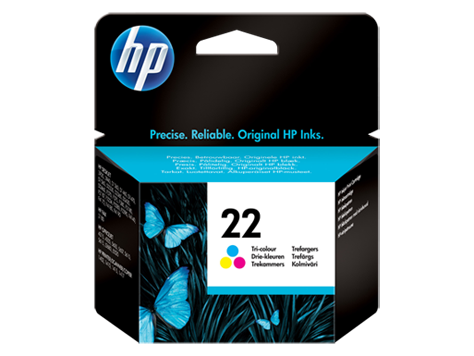 HP No.22 Colour Ink Cartridge - 170 pages - Out Of Ink