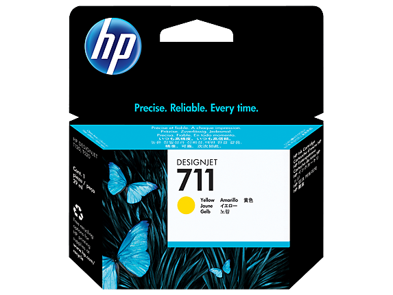 HP #711 29ml Yellow Ink CZ132A - Out Of Ink