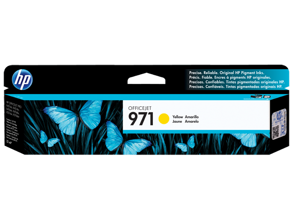 HP No. 971 Yellow Ink Cartridge - 2,500 pages - Out Of Ink