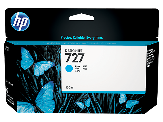HP #727 130ml Cyan Ink B3P19A - Out Of Ink