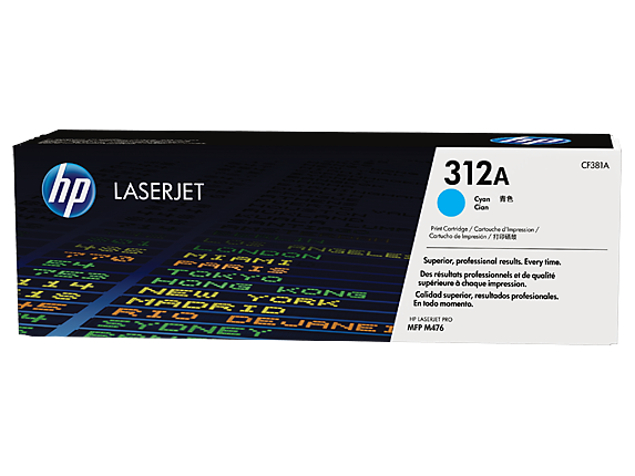 HP #312A Cyan Toner CF381A - Out Of Ink