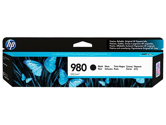 HP #980 Black Ink Cart D8J10A - Out Of Ink