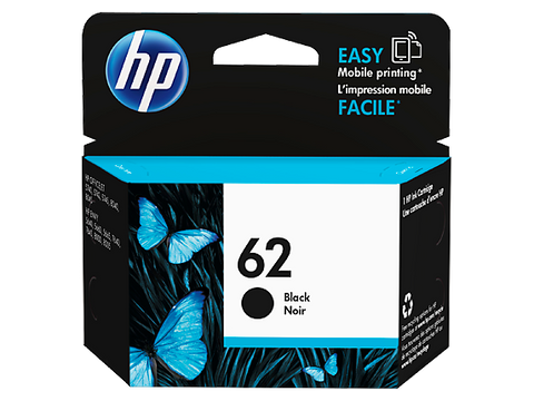 HP 62 Black Ink Cart - Out Of Ink