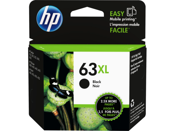 HP #63XL Black Ink F6U64AA - Out Of Ink