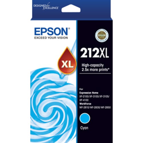 Epson 212 HY Cyan Ink Cart