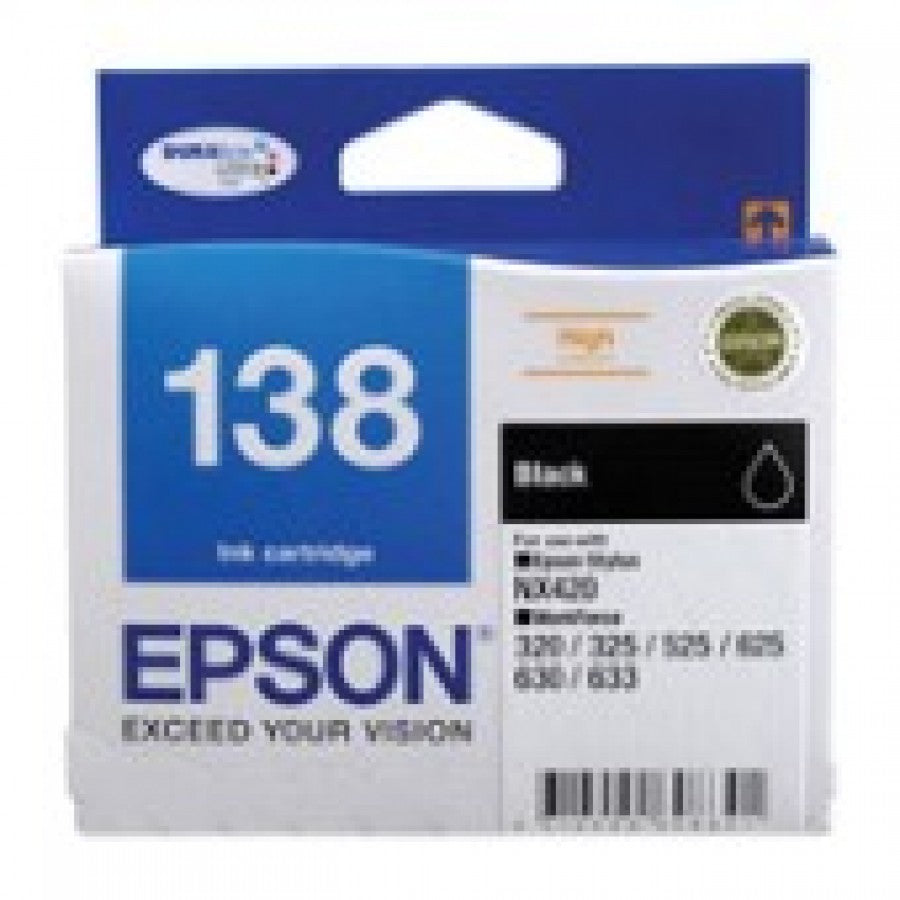 Epson T1381 (138) H/Y Black Ink Cartridge - 380 pages - Out Of Ink